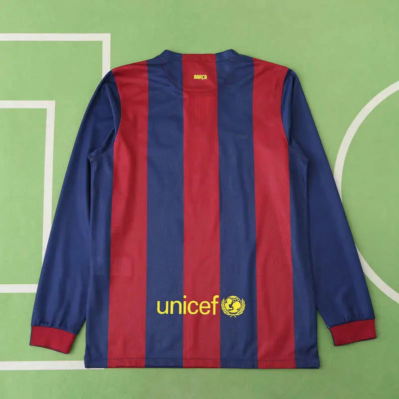1415 season FC Barcelona / Barça home Long sleeved retro Fan version Football Frenzy Shop