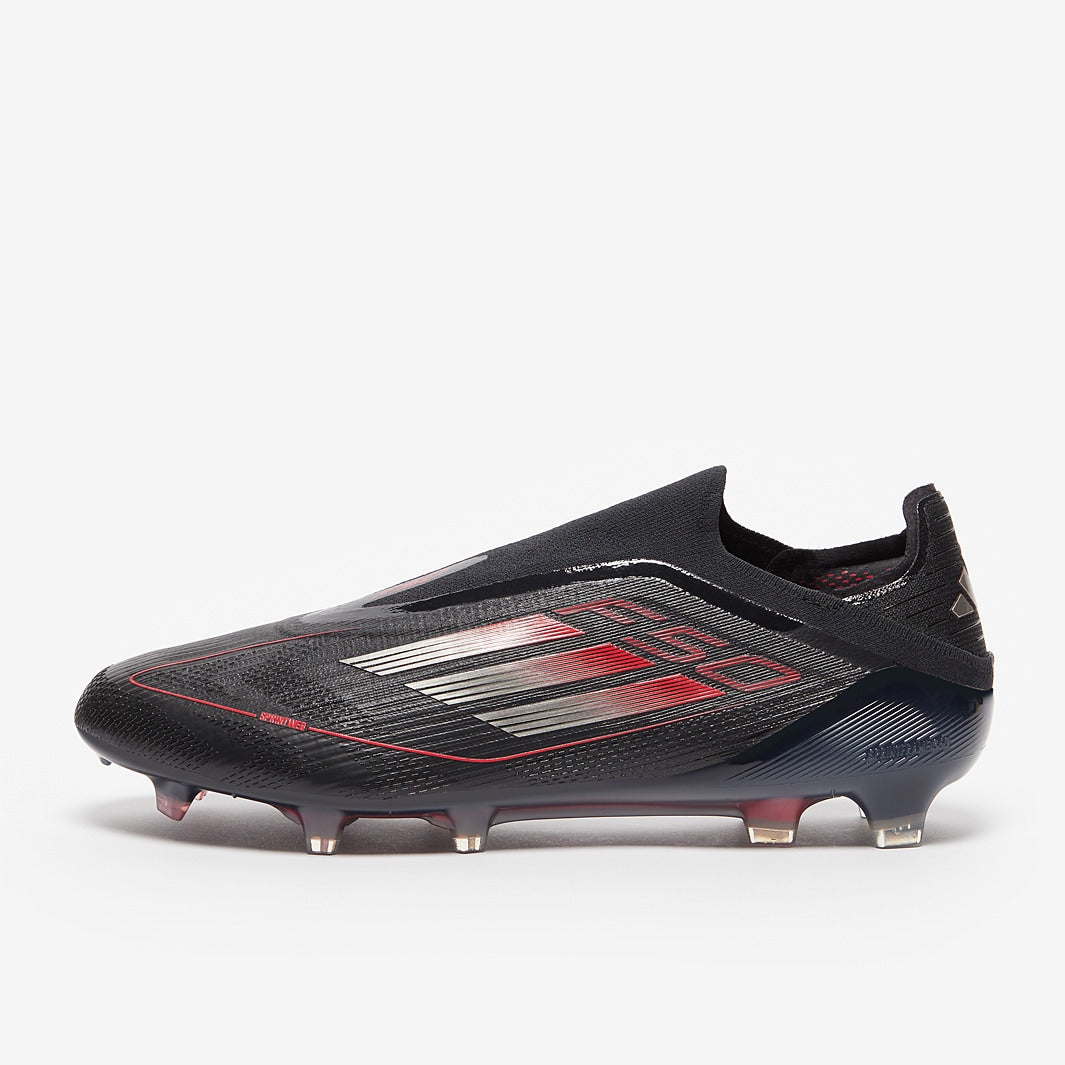 adidas F50 Elite Laceless Firm Ground - Black/Iron Met./Lucid Red - Adult Boots