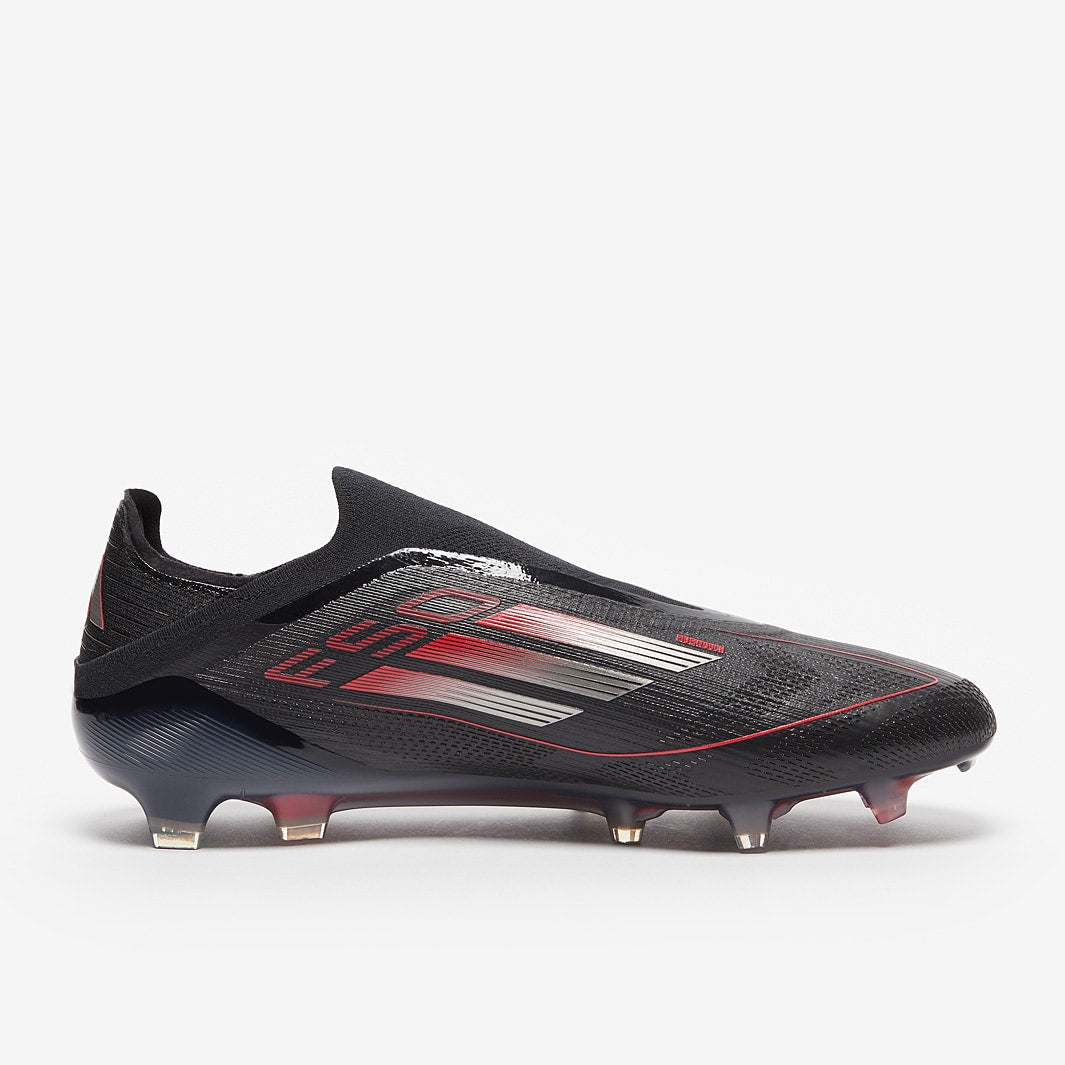 adidas F50 Elite Laceless Firm Ground - Black/Iron Met./Lucid Red - Adult Boots