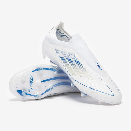 adidas F50 Elite Laceless Firm Ground - White/Pearl Met./White - Adult Boots