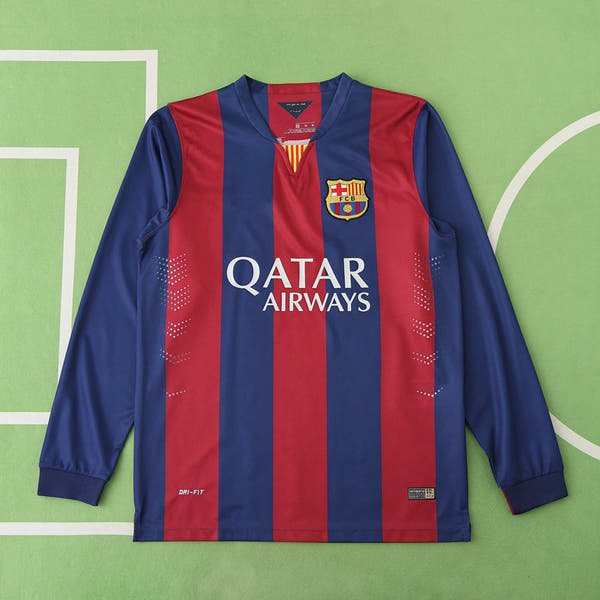 1415 season FC Barcelona / Barça home Long sleeved retro Fan version