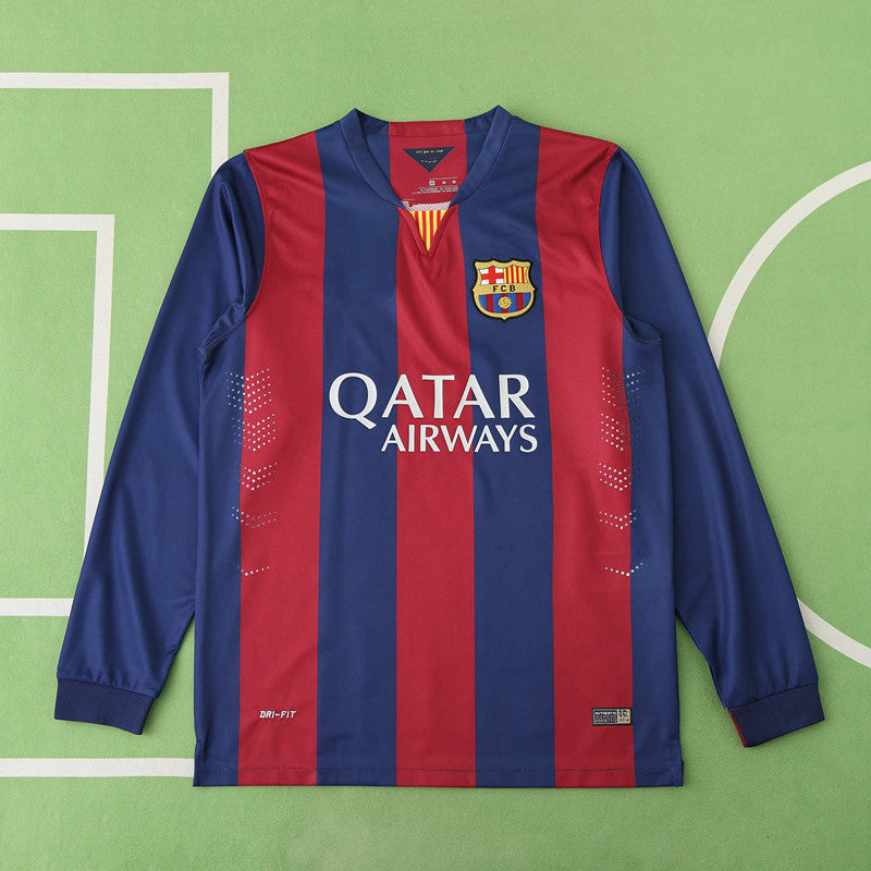 1415 season FC Barcelona / Barça home Long sleeved retro Fan version