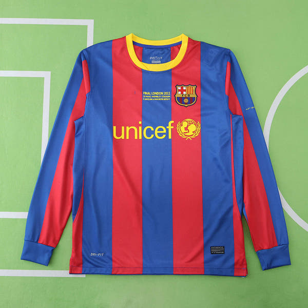 1011 season FC Barcelona / Barça home Long sleeved retro Fan version