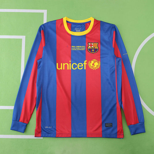 1011 season FC Barcelona / Barça home Long sleeved retro Fan version