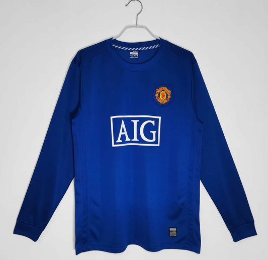 08/09 Manchester United third Long sleeved Retro  Fan version